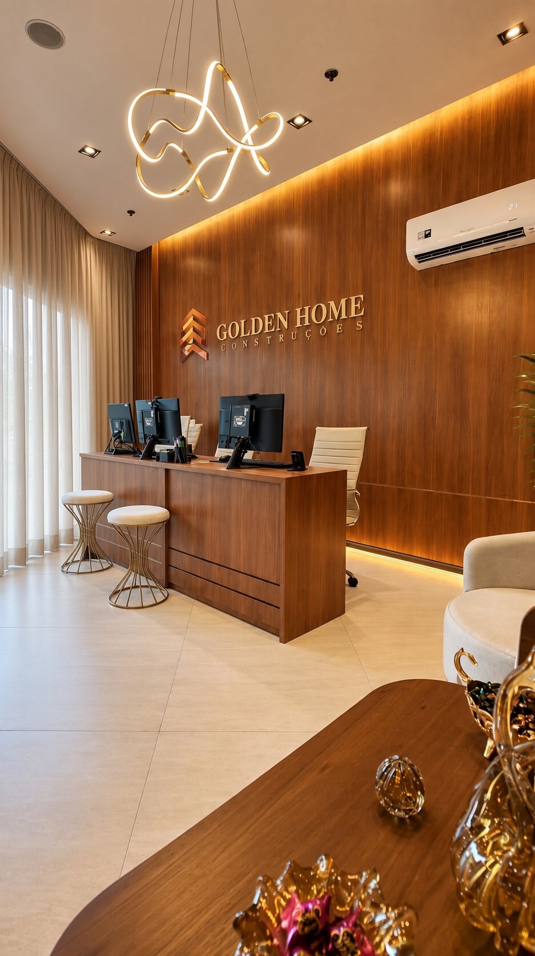 Recepção da sede da Golden Home